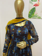 Floral black chiffon anarkali - kasumi.in